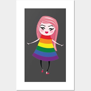 Rainbow pride flag Posters and Art